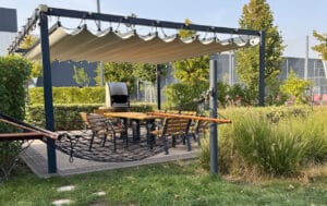 rolling roof pergola